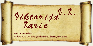 Viktorija Karić vizit kartica